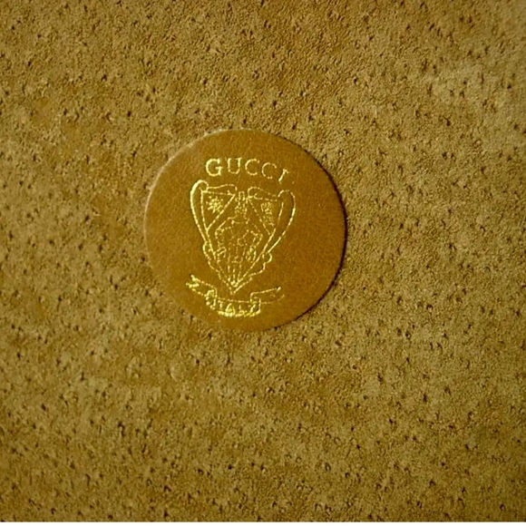 RARE Vintage GUCCI Stirrup Leather Brass DESK CLOCK Statement Decor Designer GG - Picture 8 of 11